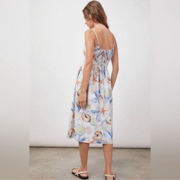 Rails Octavia Dress In Seashells, Sleeveless Coastal Keyhole Bodice Sz S NWT - Picture 4 of 11